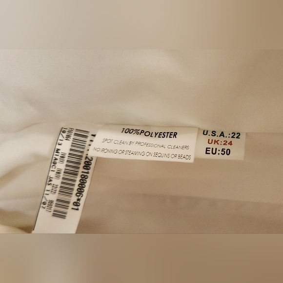 Jasmine Collection Ivory A Line Altered Wedding Gown - Picture 12 of 12